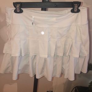 White lululemon ruffled skort